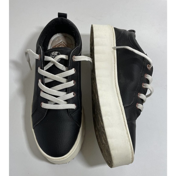 Roxy Shoes - Roxy Sheila Sneakers Womens Size 7.5 Black Platform Shoe Lace Up